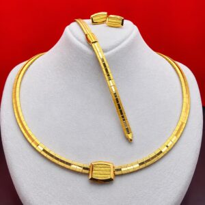 Exklusives Goldschmuck Set 3 teilig 14 Karat 585 Gelbgold Halskette Armband Ohrringe 19.39g Helvetia Gold Zuerich