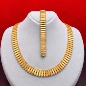 Massives Gliederketten Goldschmuck Set 14 Karat 585 Gelbgold Halskette Armband 33.47g Helvetia Gold Zuerich
